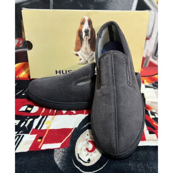 Hush Puppies Men's Gray Corduroy New Slippers‎ Size 10 Med - Picture 1 of 5